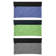 Basic Pencil Case Polyester Pencil Pouches Light Weight Portable Pen Organizers