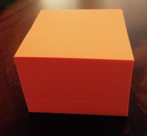 Note Paper Refill Cube - LOOSE SHEETS "Astrobright Cosmic Orange" 3 1/2 x 3 1/2 - 第 1/1 張圖片