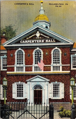 Historische Zimmermannshalle Gebäude Philadelphia Pennsylvania DB Postkarte
