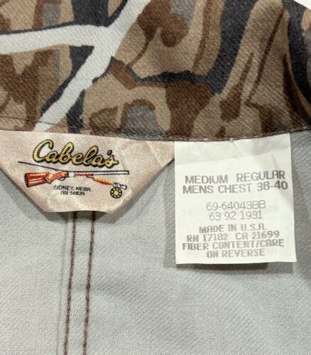 Vintage Cabelas Branch Bark Camo Coveralls Jumpsuit Uninsulted Mens Size M READ - Picture 14 of 16