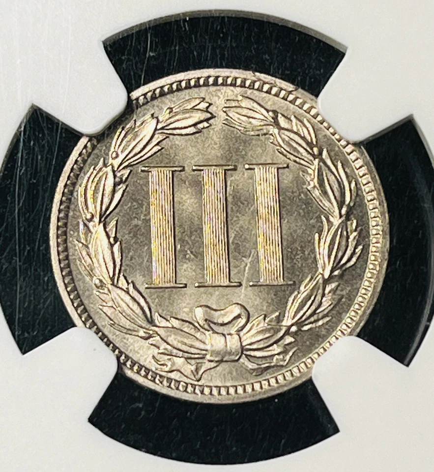 1889 3CN NGC PF66 Cameo CAC Phenomenal Eye Appeal Mintg 3,436 Last Yr Series C35 - Image 3 of 4