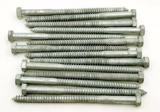 (10) Galvanized Hex Head 5/8 x 10 Lag Bolts Wood Screws