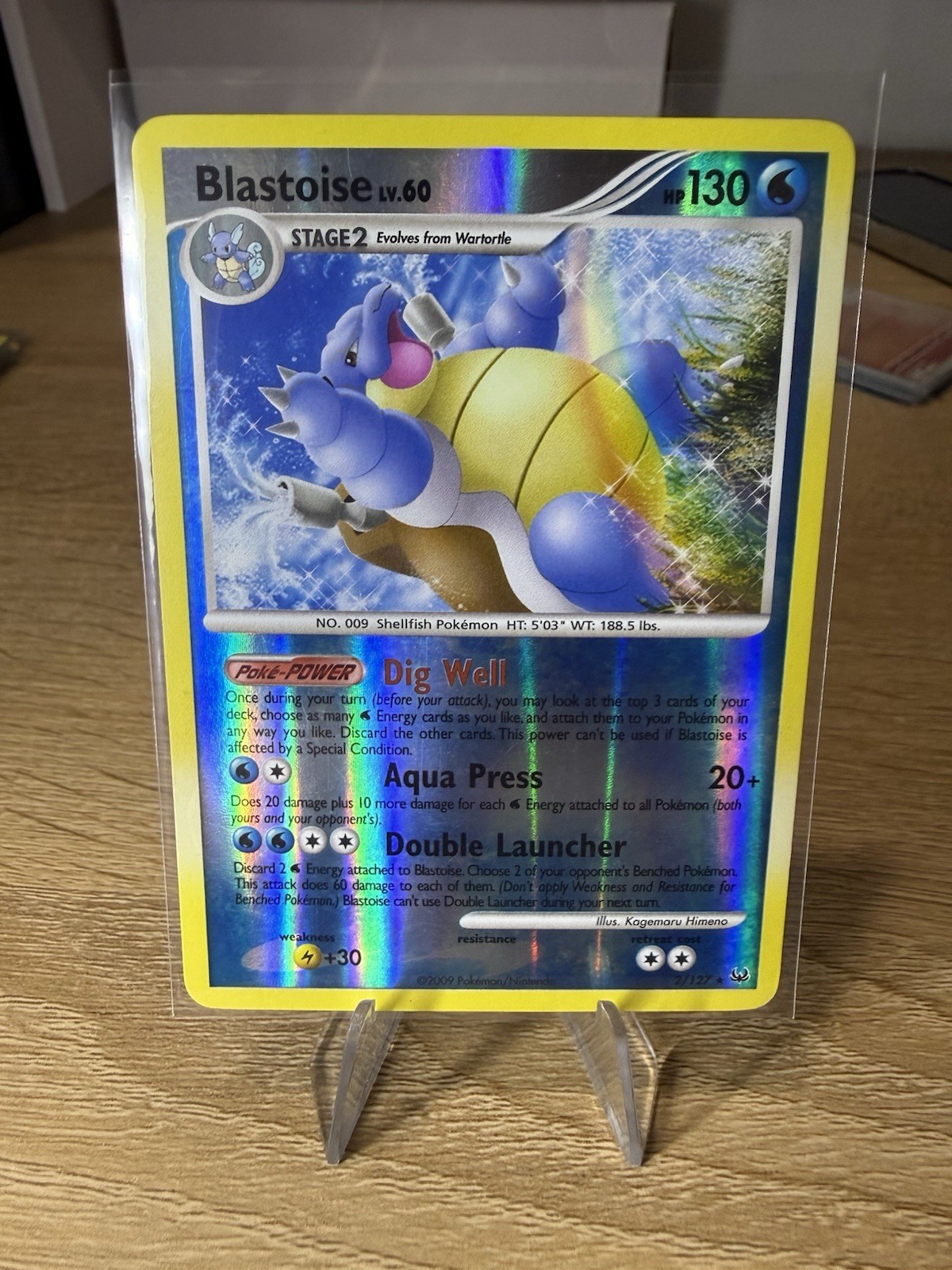 Blastoise Holo 2/127 Platinum Pokémon Card Rare Holo NM