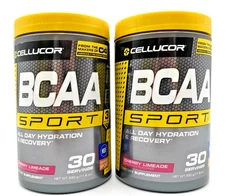2x Cellucor BCAA Sport All Day Hydration Cherry Limeade 60 Servings Best By 2/26