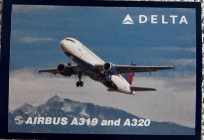 #ad Delta Air Lines Airbus A320 Aircraft 2010 Pilot Collector Card #28 $225.00
