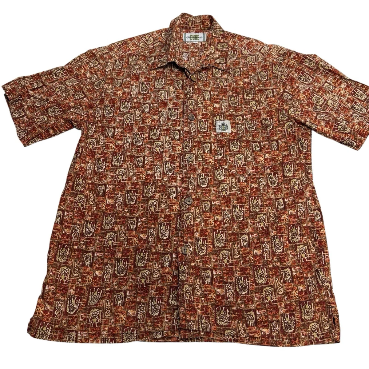 Duke Kahanamoku Hawaiian Casual Button-Down Shirts for Men for