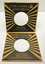 Columbia Records Company Paper Sleeve Lot 45 RPM Vinyl Black Starburst