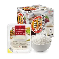 Instant White Rice 24 Pack Japanese Short Grain Sushi Sticky Rice Microwave