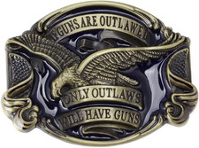 Eagle Belt Buckle - American Flag Eagle Western Cowboy Belt Buckle