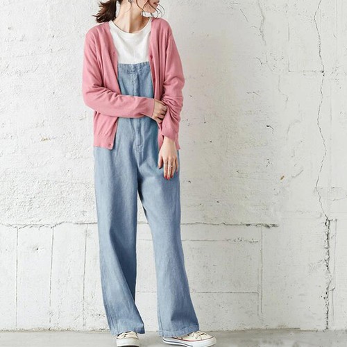 Womens Long Wide Leg Pants Loose Suspender Trousers Overall Jumpsuits Cargo Size - Bild 9 von 18