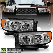 For 2006 2007 2008 Subaru Forester Headlights Headlamps Lights Left+Right 06-08