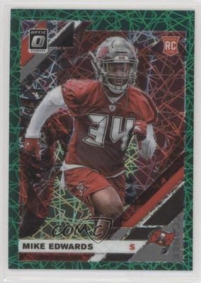 2019 Donruss Optic Rookies Green Velocity Prizm Mike Edwards #136 Rookie RC 7l6