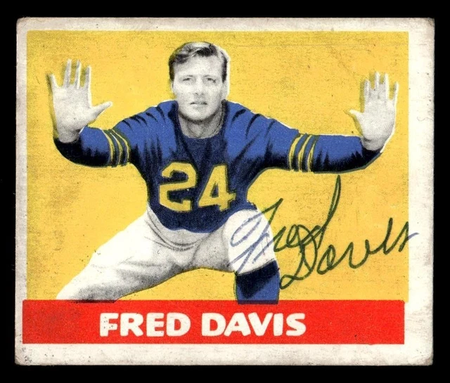 1948 Leaf Football #27 Fred Davis signed Autogramm (no COA) *e1
