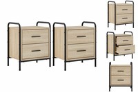 Nachttisch 2 Stk. Sonoma-Eiche 40X30X50 Cm Holzwerkstoff