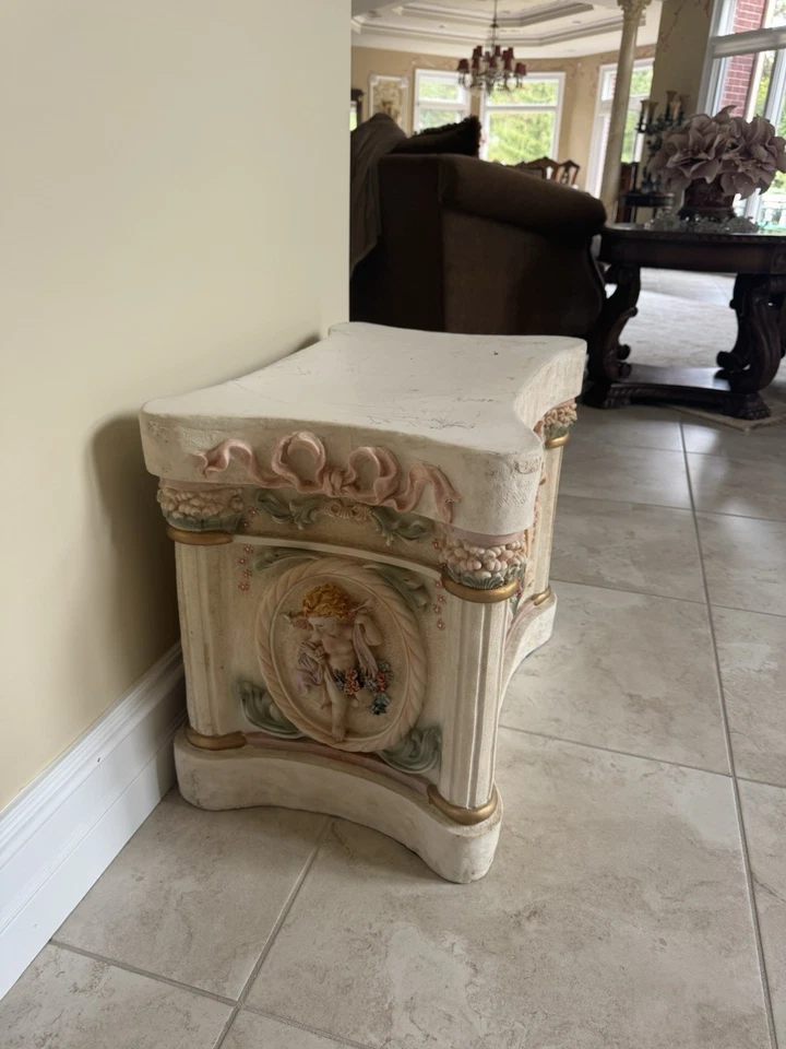 Columna Ornamentada Pedestal Planta o Soporte Decorativo Estilo Clásico Italiano Foto 2 de 3