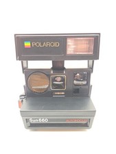 Polaroid Sun 660 Autofocus Instant Land Camera With Strap Untested VTG