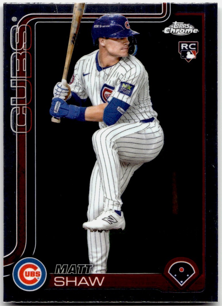 2025 Topps Chrome Matt Shaw RC Chicago Cubs #219