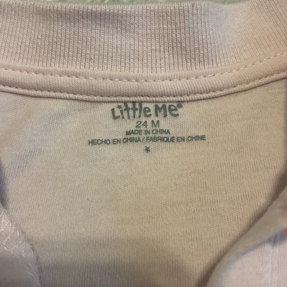 Vestido Bebé Rosa Volantes Cuello 24 Meses Little Me Bordado Anclas Niñas Foto 2 de 4