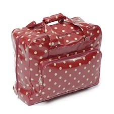 Sac pour machine à coudre en PVC exclusif à pois rouges