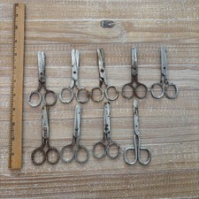 Vintage Small Scissors Lot School Sewing Steel USA Decorative Mini