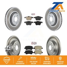 Front Rear Semi-Metallic Pad Coated Brake Rotors Kit For Volvo S60 V60 Cross V70