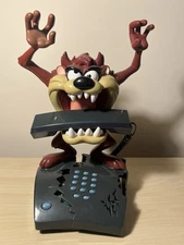 Vintage Taz Talking Animated Landline Telephone 2001 Warner Bros Telemania WORKS