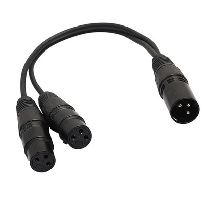 XLR Mic Audio Y-Splitter Kabelanschluss 3-poliger Stecker Auf 2 Buchsen Adapter