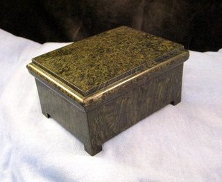 VINTAGE ART DECO GREEN BAKELITE TRINKET JEWELLERY CIGARETTE STORAGE DESKTOP BOX