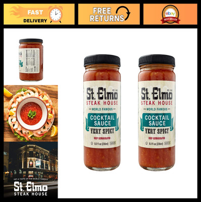 Extra Spicy Cocktail Sauce for Shrimp & Seafood - 8 Fl Oz (2 Pack) - World Famou