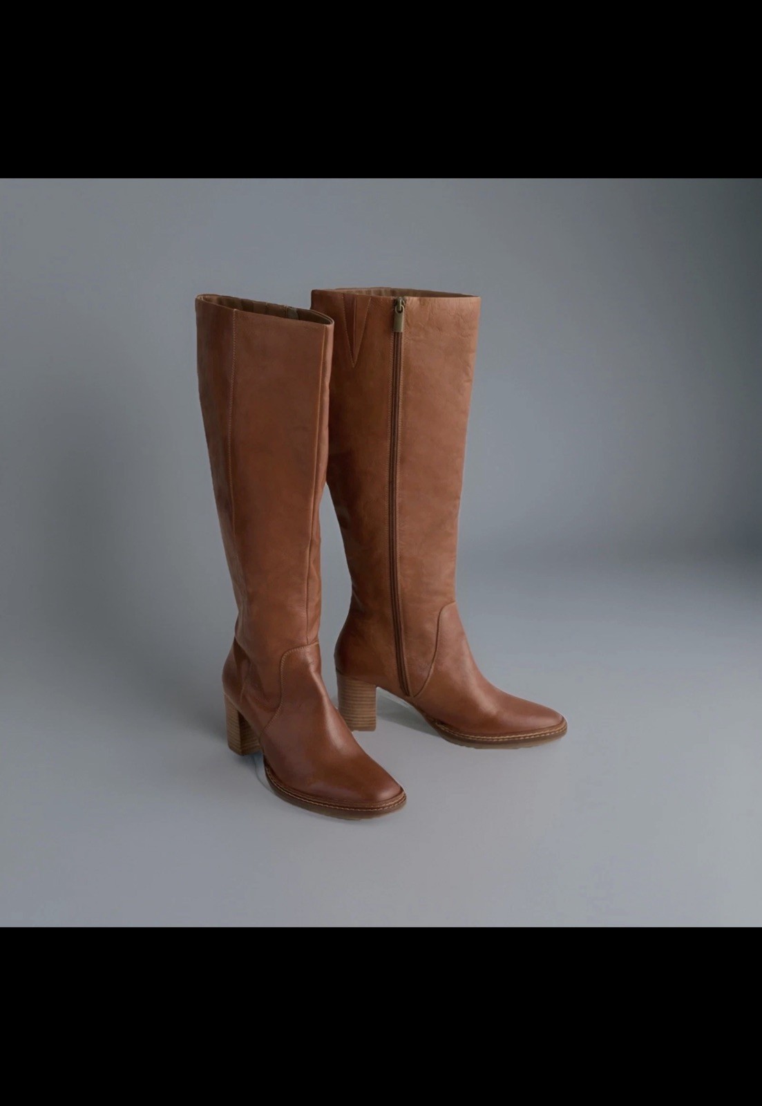 👉Seasalt Cornwall⭐️Womens❤️Brown Leather Knee-high High👢Boots👌Size 5 🌺 image 3