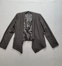 Love Tree Women Blazer Large Black Long Sleeve Open Front Stretch Comfortable