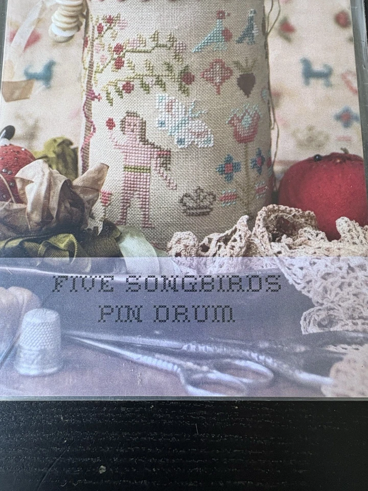 FIVE SONGBIRDS PIN DRUM for Heartstring Samplery - Image 2 of 4