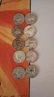Lot of 10 silver washington quarters (Junk Silver)