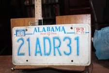 1993 Alabama License Plate Conecuh County 21ADR31