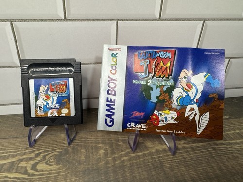 Earthworm Jim: Menace 2 the Galaxy AUTHENTIC, TESTED, W/ MANUAL Gameboy Color