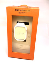 Tory Burch Apple Watch Band 41mm White Silicone Strap The T Monogram TBS0117