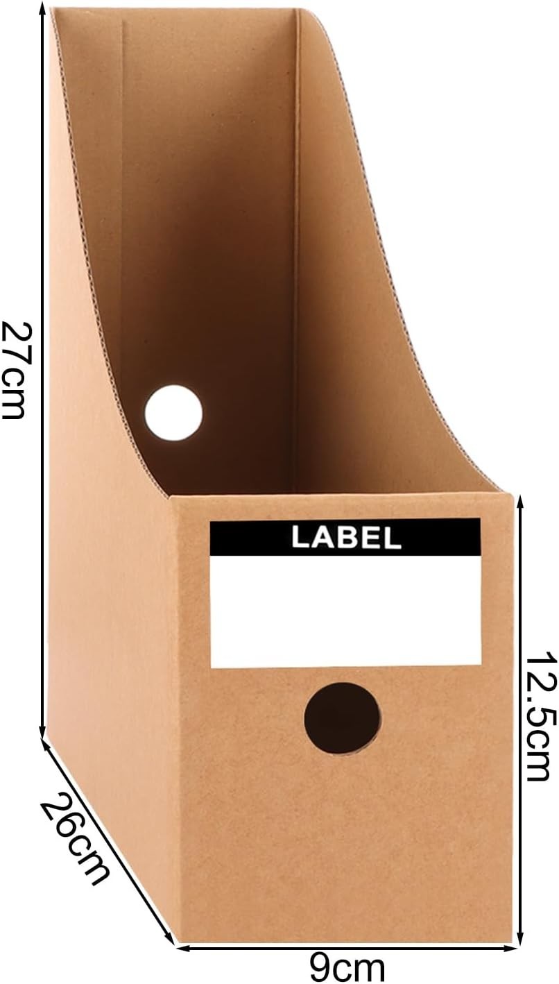ASelected 8pc Magazine File Holder 26x27x9cm Cardboard Magazines Holders New
