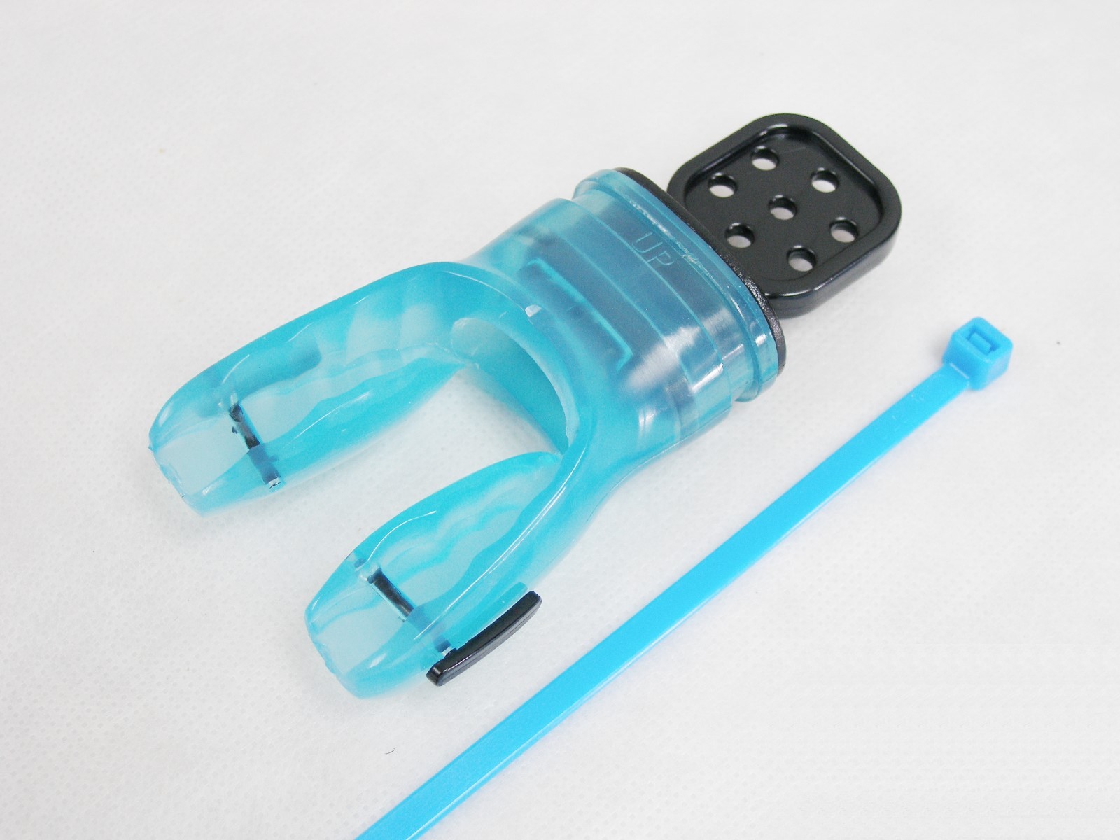 OTG Scuba Diving Moldable Mouthpiece (Transparent Blue) with Tie Wrap 