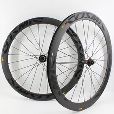 Set ruote bici da strada 700C full carbon freno a disco tubolare clincher cerchi tubeless 