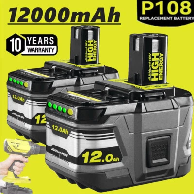 MARKENLOS 2X 12Ah Original Akku für RYOBI 18V One Plus Lithium RB18L50 P108 P109 Batterie