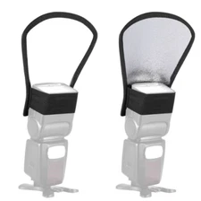 3xDSLR Camera Mini Flash Diffuser Silver White Reflector Camera Top light Baffle