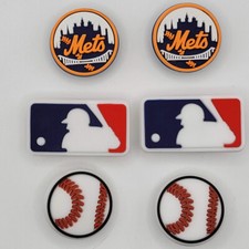 MLB New York Yankees Baseball Team For Crocs Shoe Charms Jibbitz - 6 Pieces