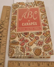 VINTAGE 1953 THE ABC OF CANAPES PETER PAUPER PRESS ILLUST RECIPES EDNA BEILENSON