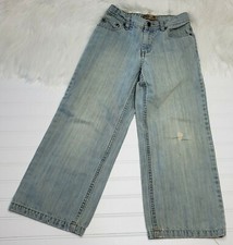 Vintage 90's OND Old Navy Blue Straight Leg Loose Fit Denim Boys 8R Distressed