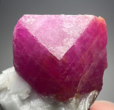 43 Carats Full Terminated Top Red Ruby Crystals With Matrix Jagdalek, Afg.