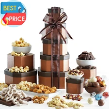 Gourmet Chocolate Food Gift Basket Christmas Holiday Snack Gifts for Families, C