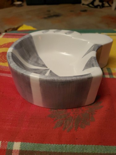 Lillian Vernon Paintbrush Ceramic Dog Cat Trinket Bowl - Picture 4 of 7