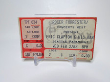 Eric Clapton / Ry Cooder / Feb 2, 1983 / Paramount Theatre / SEATTLE WA TICKET