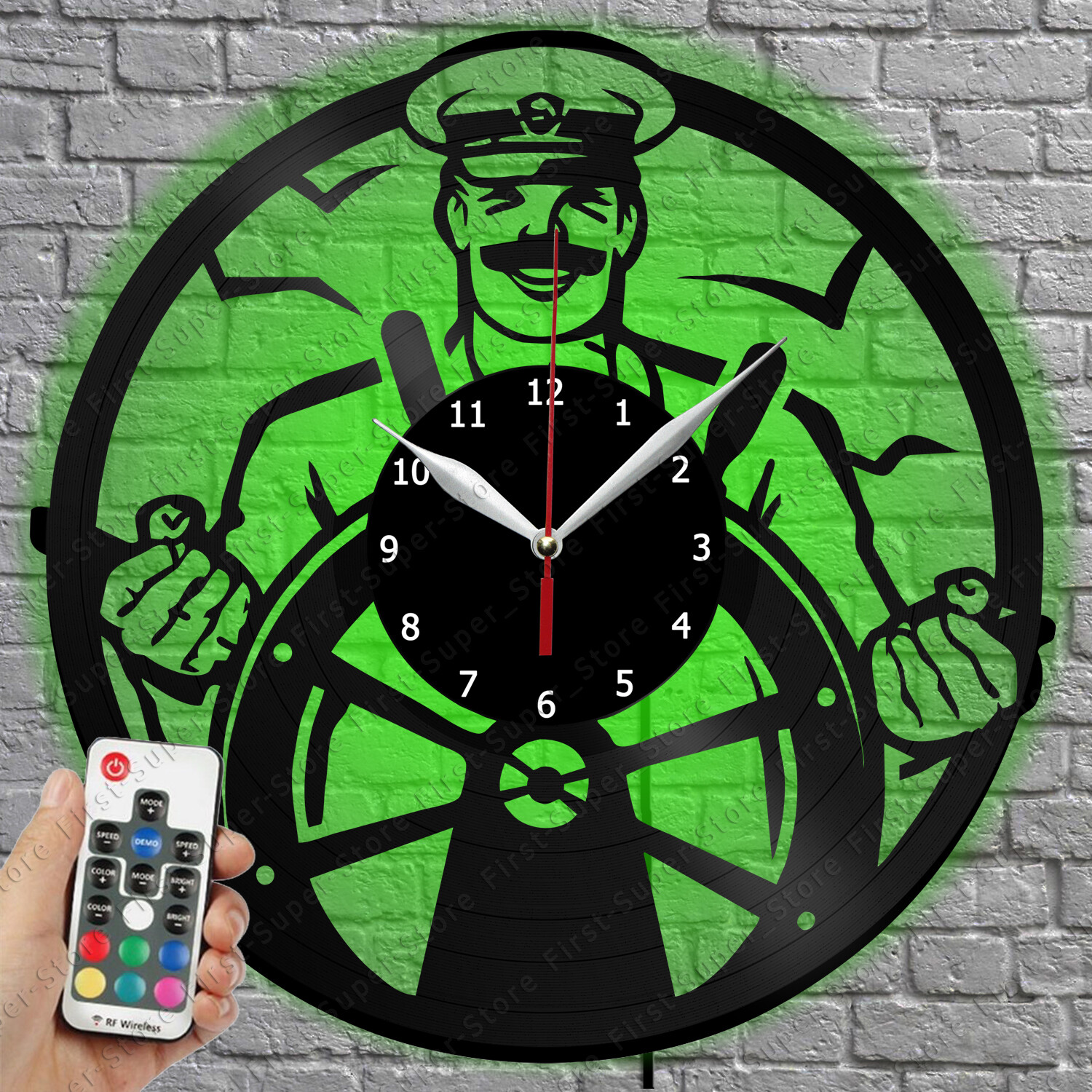 LED Clock Handwheel Ship Vinyl Record Wall Clock Led Light Clock 1136