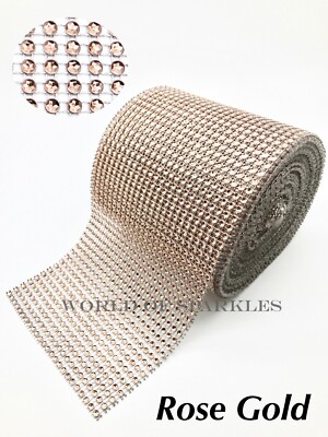 60cm Roségold Diamant-Dekoband für Hochzeitstorte, Kartenrand & Nähen